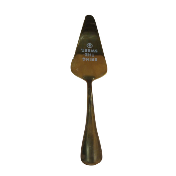 Edward's Deserts Bring The Sweet Cake Pie Server Kitchen Tool Gadget Gold - Picture 1 of 4